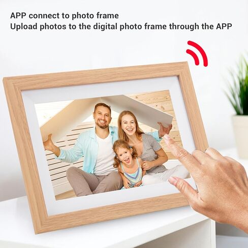 إطار صورة رقمي رقمي 10 بوصة ، 1280 × 800 شاشة تعمل باللمس تلقائيًا تدوير Wi Fi إطار صور الفيديو الرقمي مع مكبر صوت 16 جيجا بايت عرض شرائح إطار إلكتروني إلكتروني صغير in Kuwait