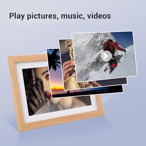 إطار صورة رقمي رقمي 10 بوصة ، 1280 × 800 شاشة تعمل باللمس تلقائيًا تدوير Wi Fi إطار صور الفيديو الرقمي مع مكبر صوت 16 جيجا بايت عرض شرائح إطار إلكتروني إلكتروني صغير in Kuwait