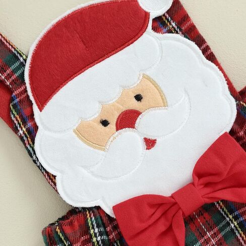 Newborn Baby Girl Christmas Outfit Ruffle Sleeve Plaid Skirt Set Soild Romper Bodysuit 3Pcs Winter Clothes in Saudi Arabia