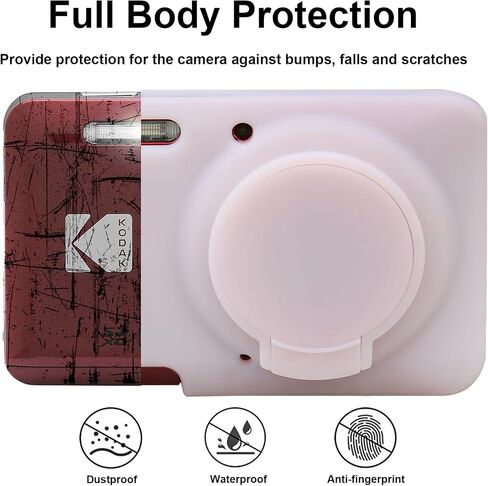 علبة سيليكون Bovke لـ Kodak Pixpro FZ55 Digital Point & Shoot Camera ، Kodak FZ55 Camera Protection Case Rubber مع غطاء عدسة قابلة للإزالة ، أسود in Kuwait