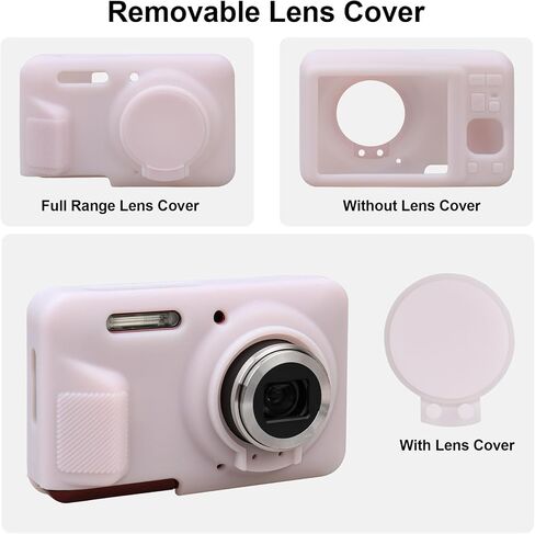 علبة سيليكون Bovke لـ Kodak Pixpro FZ55 Digital Point & Shoot Camera ، Kodak FZ55 Camera Protection Case Rubber مع غطاء عدسة قابلة للإزالة ، أسود in Kuwait