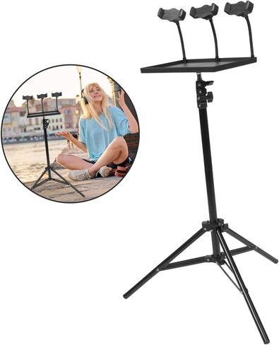 HEMOTON Adjustable Projector Tripod Stand Phone Holder Live Broadcast Bracket for Sound Cards Stable Support in Saudi Arabia