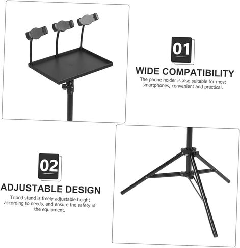 HEMOTON Adjustable Projector Tripod Stand Phone Holder Live Broadcast Bracket for Sound Cards Stable Support in Saudi Arabia