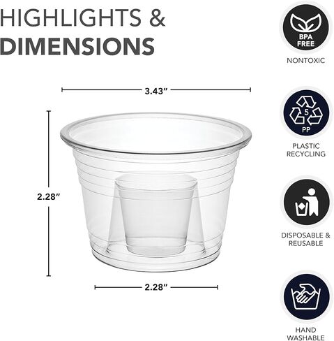 Party Essentials Soft Plastic Bomber Shot Cups, Jager Blaster Power Bombs Cups, 3 oz., 50-Count, Assorted Neon in Saudi Arabia