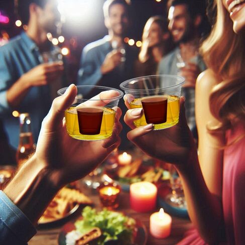 Party Essentials Soft Plastic Bomber Shot Cups, Jager Blaster Power Bombs Cups, 3 oz., 50-Count, Assorted Neon in Saudi Arabia