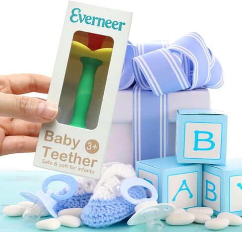 عصا أنبوب زهرة teether من أجل الطفل-سنت السيليكون مزخرفة التسنين مع مقبض قبضة ، حلقة مستديرة مدمجة للمقطع ، تصل إلى اللثة الأمامية والأضراس الخلفية | الهدايا وتخزين الحشو in Saudi Arabia