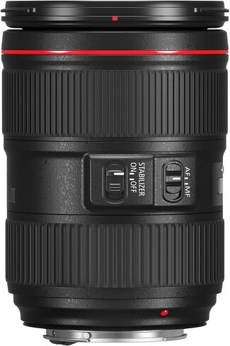 Canon EF 24-105mm f/4L is II USM Lens for Canon EF-Mount APS-C DSLRs + Lens Case + 3 PC Filters + Hood + Dust Blower + Sensor Brush Pen + Cap Keeper + More (12pc Bundle) (Renewed), Black in Saudi Arabia