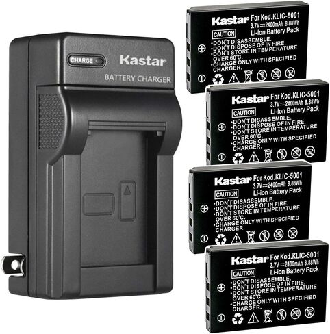 Kastar AC Wall Battery Charger Replacement for Kodak & Sanyo Cameras, 4.2V DC, 600mA Output in Saudi Arabia