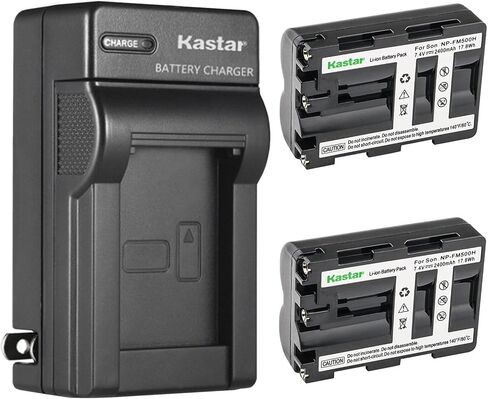 Kastar NP-FM500HN AC Wall Battery Charger Replacement for Sony NP-FM500 NP-FM500H Battery, Sony BC-VM10 AC-SQ950 Charger, Sony Alpha α99, a99, SLT-A99, SLT-A99V, a99V Camera, VG-C77AM Grip in Saudi Arabia