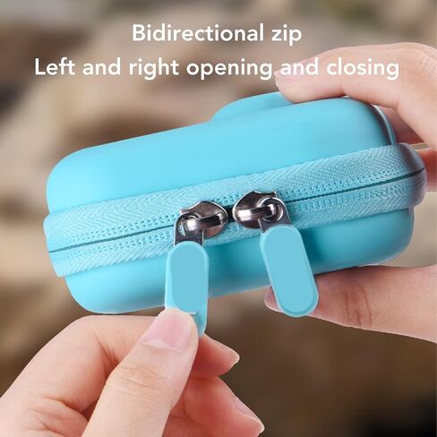 Gugxiom Mini Carry Case Lens Protector for Action 5 Pro Accessories, PU Leather Hard Carrying Case Storage Bag (Blue) in Saudi Arabia