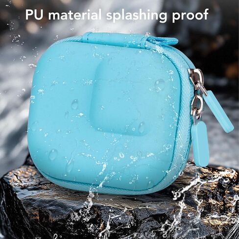 Gugxiom Mini Carry Case Lens Protector for Action 5 Pro Accessories, PU Leather Hard Carrying Case Storage Bag (Blue) in Saudi Arabia
