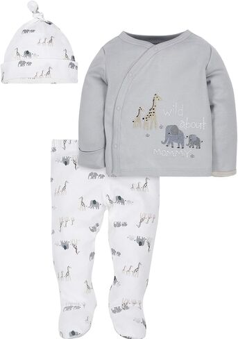 Gerber Organic Cotton, Size 0-3 Months, Take-Me-Home Set, 3-Piece (Baby Boys) in Saudi Arabia
