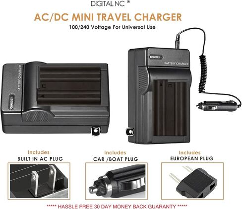 EN-EL15/15A/15B/15C High-Capacity Batteries (2 Pcs.) and AC/DC Battery Charger Compatible with Nikon Camera Models Z7 II, Z7, Z6 II, Z6, Z5, D7500, D7200, D7100, D7000, D850, D810, D800, & Many More in Saudi Arabia