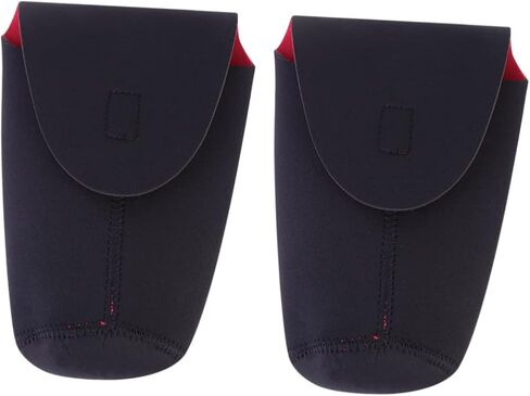 Garneck 2pcs غطس كثيفة العدسة العدسة مقاومة للصدمة وحقيبة العدسة المقاومة للانهيار لكاميرات DSLR مضغوطة الأكمام الواقية أسود إغلاق مفتوح سهل in Saudi Arabia
