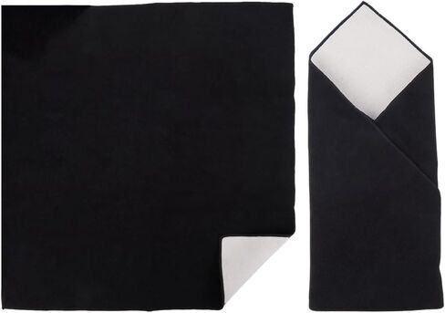 Creatcabin Wrap Wrap ذاتيًا سحريًا سحريًا كيس مكياج مكياج مضاد للخلع ولف واقي مضاد للخلع لعدسة الكاميرا إكسسوارات السفر مقاومة 17.21x17.21 بوصة أسود in Saudi Arabia