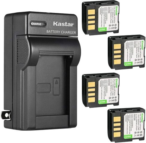 KASTAR BN-VF707U AC AC Wall Battery Charger استبدال لـ JVC GZ-MG37AH GZ-MG37AS GZ-MG37E GZ-MG37EK GZ-MG37EX GZ-MG37EY GZ-MG37E GZ-MG37U GZ-MG3US GZ-MG39 GZ-MG39E in Saudi Arabia