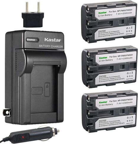 KASTAR 3 X NP-FM50 بطارية Infolithium ومجموعة الشاحن لتحديد Sony M نوع المكافئ كاميرا/كاميرا رقمية in Saudi Arabia