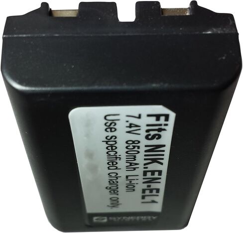 SDENEL1 Lithium-Ion Battery - Rechargeable Ultra High Capacity (7.4V 850 mAh) - Replacement for Nikon EN-EL1 & Minolta NP-800 Battery For Nikon Coolpix 775, Coolpix 880,Coolpix 885, Coolpix 995, Coolpix 4300, Coolpix 4500, Coolpix 4800, Coolpix 5000, Co in Saudi Arabia