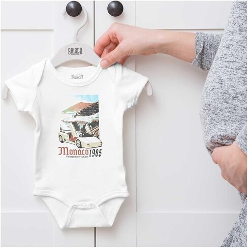 Brisco Brands Monaco 1985 Vintage Sports Car Baby Bodysuit Boys in Saudi Arabia