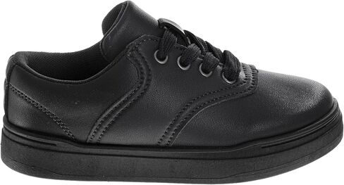 French Toast Girls Boys Dirty Buck Shoes - Kids Oxford School Uniform Loafer Saddle Church Dress Shoes Lace up Faux-Leather (Big Kid) (Dirty Buck) (Size 1-7) in Saudi Arabia