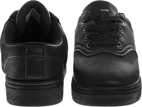 French Toast Girls Boys Dirty Buck Shoes - Kids Oxford School Uniform Loafer Saddle Church Dress Shoes Lace up Faux-Leather (Big Kid) (Dirty Buck) (Size 1-7) in Saudi Arabia
