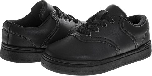 French Toast Girls Boys Dirty Buck Shoes - Kids Oxford School Uniform Loafer Saddle Church Dress Shoes Lace up Faux-Leather (Big Kid) (Dirty Buck) (Size 1-7) in Saudi Arabia