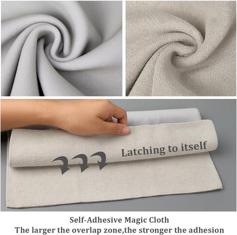 Creatcabin Wrap Wrap Self-Deacive Magic Clotup Makeup Bag Lex Dcratch Wrap Wrap anti-scratch stracts for Camera Lens Phone Cossistories Accessories Resistant 17.21x17.21inch Gray in Saudi Arabia