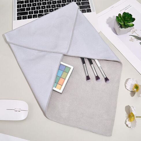 Creatcabin Wrap Wrap Self-Deacive Magic Clotup Makeup Bag Lex Dcratch Wrap Wrap anti-scratch stracts for Camera Lens Phone Cossistories Accessories Resistant 17.21x17.21inch Gray in Saudi Arabia