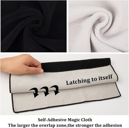 Creatcabin Wrap Wrap Self-Dear-admive Magic Clotup Makeup Bag Lex Drickratch Wrap anti-scratch protector for camera lens phone coss accessories accountors 13.79x13.78inch black in Kuwait
