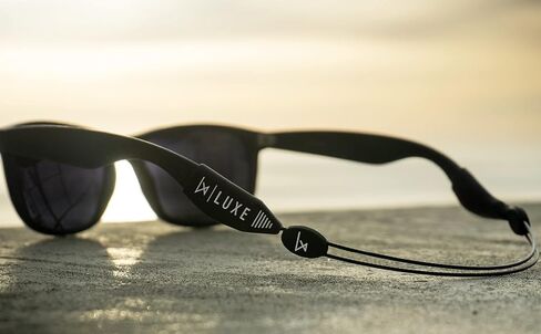 حزام كابل Luxe Performance قابل للتعديل بدون ذيل وحزام نظارات شمسية وحامل نظارات للنظارات الشمسية أو النظارات أو النظارات الطبية - Luxe Clear 14" in Kuwait