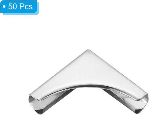 22mm Metal Book Corners,50pcs Photo Corners Book Corners Protector Retro Metal Decorative for Crafting Scrapbook Photo Album Book Binding,Silver Tone in Saudi Arabia