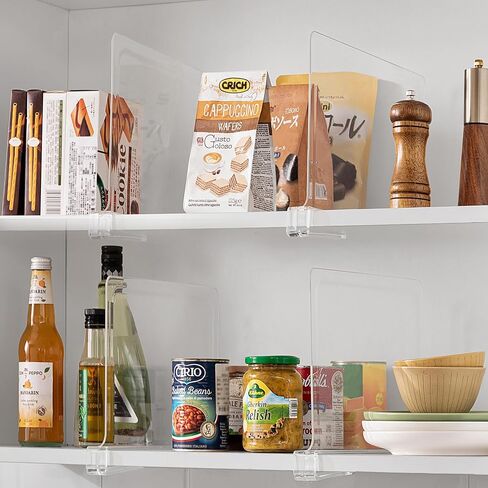 HBlife 12 Inches Tall [Extra Tall Version] Clear Shelf Dividers, 12 Pack Purse Organizer for Closet Perfect for Sweater, Shirts, Handbags, Acrylic Adjustable Bookshelf for Organization in Saudi Arabia