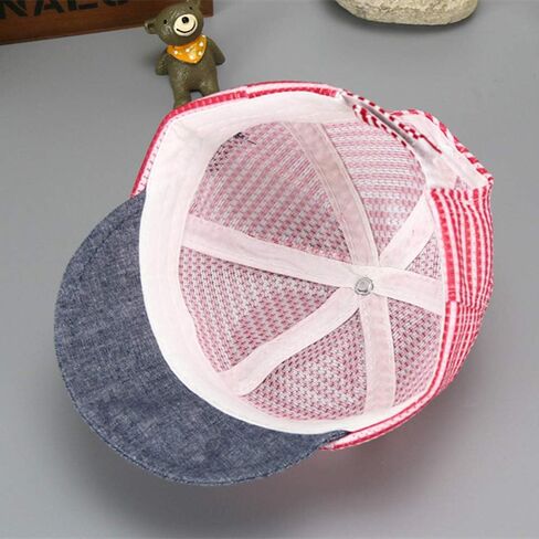 Baby Baseball Cap Striped Sun hat Letter Sun Protection Hat Infant Toddler Baby Boy Cotton Kids Children Adjustable Hats in Saudi Arabia