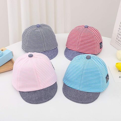 Baby Baseball Cap Striped Sun hat Letter Sun Protection Hat Infant Toddler Baby Boy Cotton Kids Children Adjustable Hats in Saudi Arabia