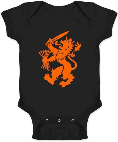 Pop Threads Holland Soccer Dutch Lion National Team Crest Infant Baby Boy Girl Bodysuit in Kuwait