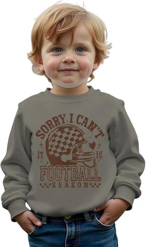 CM C&M WODRO Football Sweatshirt for Toddler Boy Girl Sorry I Can't It Is Football Season Pullover Shirt Kids Game Day Outfit in Saudi Arabia