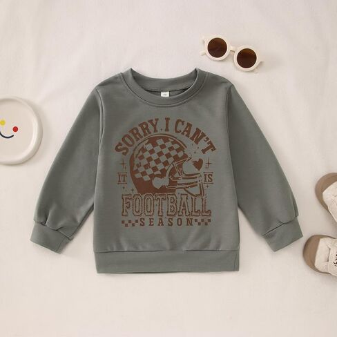 CM C&M WODRO Football Sweatshirt for Toddler Boy Girl Sorry I Can't It Is Football Season Pullover Shirt Kids Game Day Outfit in Saudi Arabia