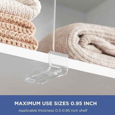 HBlife 12 Inches Tall [Extra Tall Version] Clear Shelf Dividers, 12 Pack Purse Organizer for Closet Perfect for Sweater, Shirts, Handbags, Acrylic Adjustable Bookshelf for Organization in Saudi Arabia
