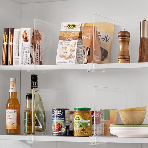 HBlife 12 Inches Tall [Extra Tall Version] Clear Shelf Dividers, 12 Pack Purse Organizer for Closet Perfect for Sweater, Shirts, Handbags, Acrylic Adjustable Bookshelf for Organization in Saudi Arabia