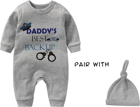 YSCULBUTOL Baby Twins Casual Newborn Infant Clothes Daddy Best Backup Baby Boys Romper with Hat Bag Jumpsuit Clothing in Saudi Arabia
