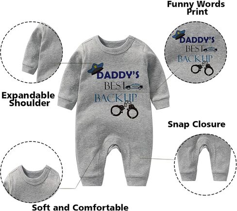 YSCULBUTOL Baby Twins Casual Newborn Infant Clothes Daddy Best Backup Baby Boys Romper with Hat Bag Jumpsuit Clothing in Saudi Arabia
