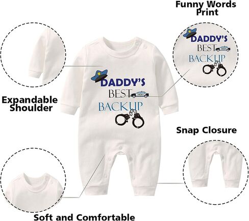 YSCULBUTOL Baby Twins Casual Newborn Infant Clothes Daddy Best Backup Baby Boys Romper with Hat Bag Jumpsuit Clothing in Saudi Arabia