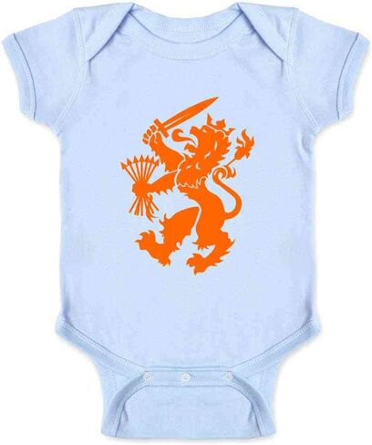 Pop Threads Holland Soccer Dutch Lion National Team Crest Infant Baby Boy Girl Bodysuit in Kuwait