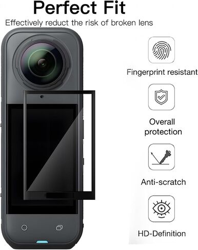 1 Piece 3D Plexiglass Curved Films for Insta360 X5 Flexible HD Clear Anti-scratch Screen Protectors for Insta360 X5 in Saudi Arabia