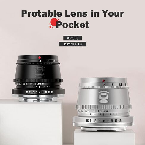 Ttartisan 35mm F1.4 APS-C تنسيق العدسة اليدوية الفتحة الكبيرة متوافقة مع Fuji Fujifilm X-Mount X-A1 X-A10 X-A2 X-A-A-A5 X-H1 X-T1 X-T10 X-T2 X-T20 X-T100 X-Pro2 in Kuwait