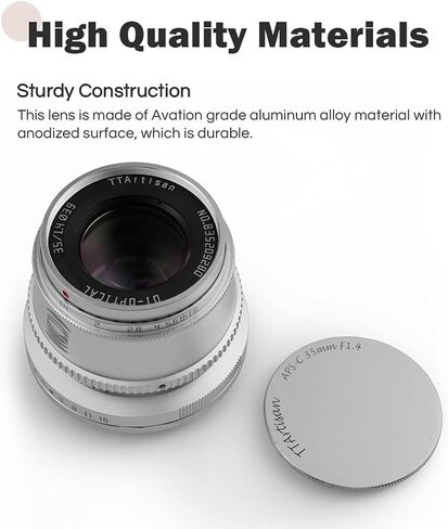 Ttartisan 35mm F1.4 APS-C تنسيق العدسة اليدوية الفتحة الكبيرة متوافقة مع Fuji Fujifilm X-Mount X-A1 X-A10 X-A2 X-A-A-A5 X-H1 X-T1 X-T10 X-T2 X-T20 X-T100 X-Pro2 in Kuwait