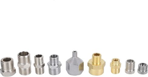 9Pcs Airbrush Connector Set, Professional Spray Gun Accessories with 1/8 inch and 1/4 inch BSP Male and Female Clutches, for Air Compressor and Spray Gun Hose in Saudi Arabia