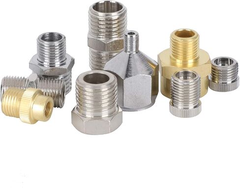 9Pcs Airbrush Connector Set, Professional Spray Gun Accessories with 1/8 inch and 1/4 inch BSP Male and Female Clutches, for Air Compressor and Spray Gun Hose in Saudi Arabia