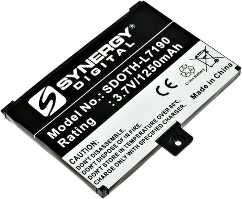 بطارية بديلة بديلة في Synergy ، تعمل مع استبدال Barnes & Noble BNRB454261 ، (Li-ion ، 3.7 فولت ، 1250 مللي أمبير في الساعة) بطارية عالية السعة عالية in Saudi Arabia
