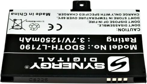 بطارية بديلة بديلة في Synergy ، تعمل مع استبدال Barnes & Noble BNRB454261 ، (Li-ion ، 3.7 فولت ، 1250 مللي أمبير في الساعة) بطارية عالية السعة عالية in Saudi Arabia